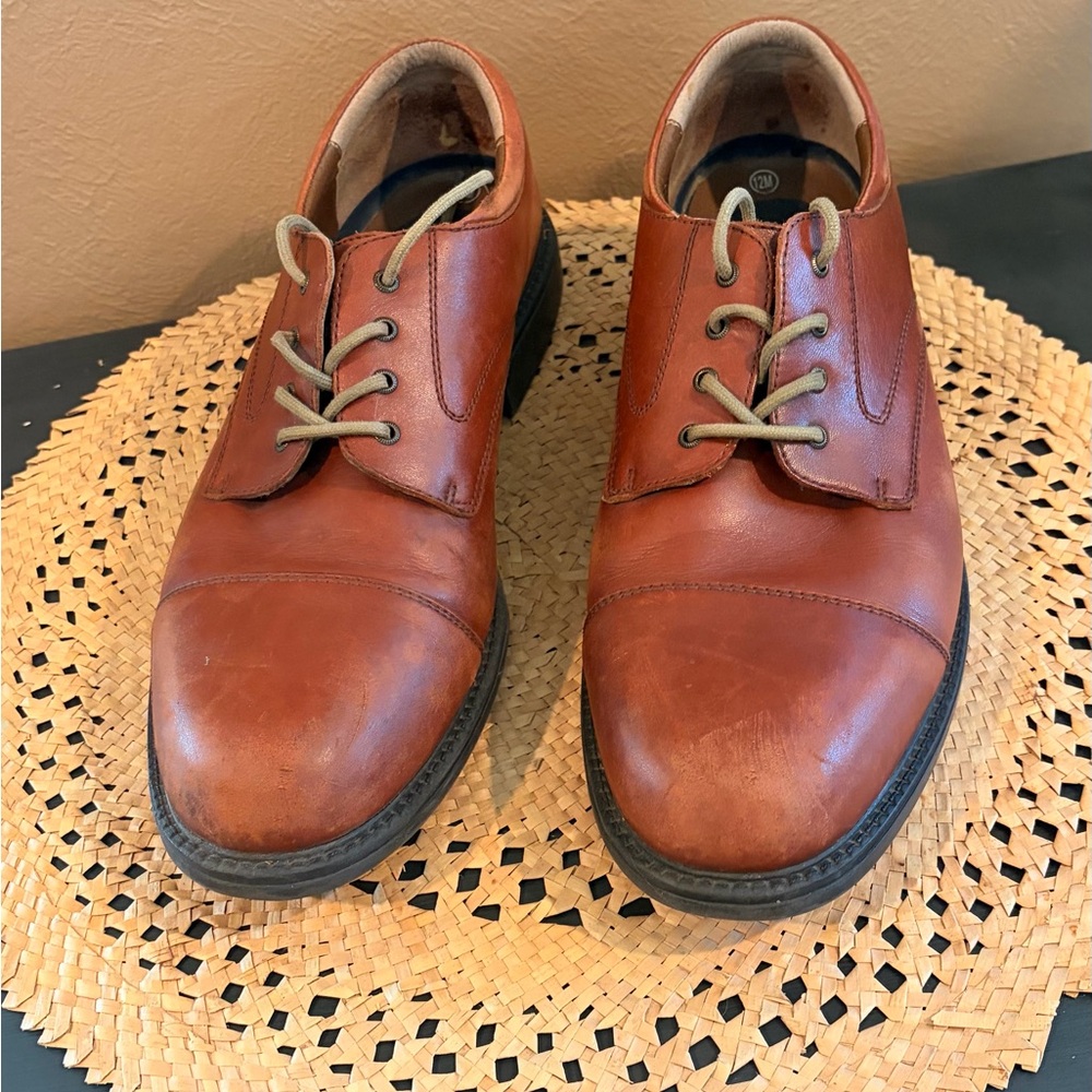 Mens brown leather Oxford Shoes Size 12M